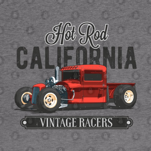 California Hot Rod Vintage Racers by funkymonkeytees